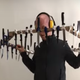 Image for article titled Knife sculptor doing aerobics falls on nearby knife sculpture